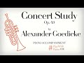 A F Goedicke Concert Study Op 49 Trumpet Piano Accompaniment