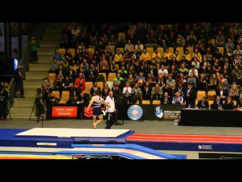 GBR Kristof Willerton 2nd pass Finals 2015 World Champs Mens Tumbling 4th place