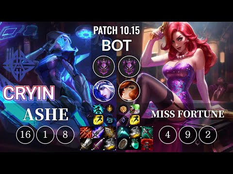 ES Cryin Ashe vs Miss Fortune Bot - KR Patch 10.15