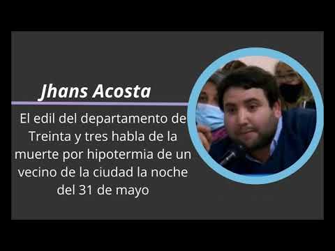 Un hombre en situación de calle murió de hipotermia en Treinta y Tres - Edil Jhans Acosta