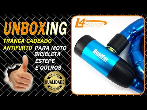 Trava Tranca Cadeado Anti Furto Bicicleta Moto Portão Estepe