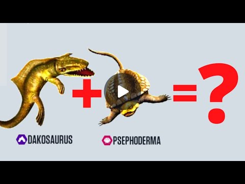 Dakosaurus + Psephoderma = ? | Hybrid Fight Eat Swim Jurassic World The Game Full HD
