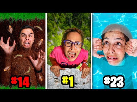 ENFRENTAMOS 50 MEDOS ALEATÓRIOS EM 24 HORAS! - MUITO TENSO!