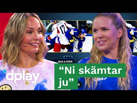 Vem kan slå Anja & Foppa | Anja briljerar i finn ett fel quiz | discovery+ Sverige