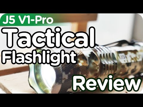 J5 Tactical V1-Pro Flashlight (Camouflage Color) Review - Best Bright & Small Zoomable Flashlight