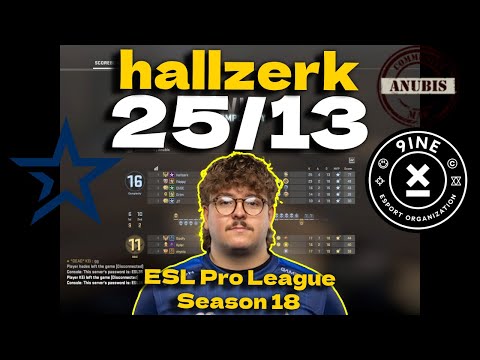 CSGO POV Complexity hallzerk (25/13) vs 9INE (Anubis) @ ESL Pro League Season 18