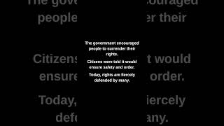 The government encouraged people to surrender their rights.