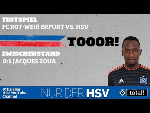Testspiel Rot-Weiß Erfurt - HSV | Jacques Zoua trifft zum 1:0 | Nur der HSV!