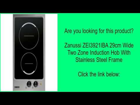 Zanussi ZEI3921IBA 29cm Wide Two Zone Induction Hob With Stainless Steel Frame