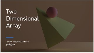 Two Dimensional Array in java