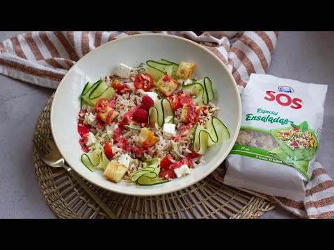 Ensalada de Pepino y Tomate | Receta Fresca con Arroz SOS Especial Ensaladas ✨
