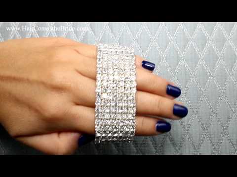 Rhinestone Stretch Bridal Bracelet by Hair Comes the Bride