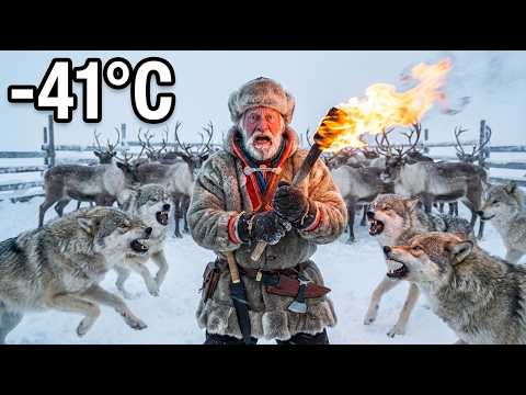 –41°C Blizzard: 78-Year-Old Herder vs a Pack of Wolves in the Frozen Tundra