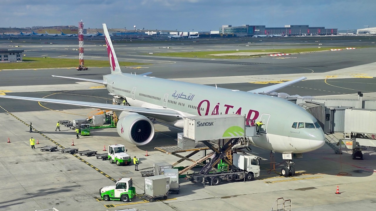Boeing 777-300ER а/к Qatar Airways | Рейс Доха – Стамбул