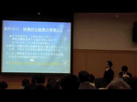 「柏崎に関する研究」発表会2012　「柏崎市内における大学生の行動調査」