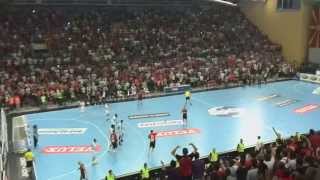 Vardar vs PSG, EHF Champions League, final one minute, crowd goes wild