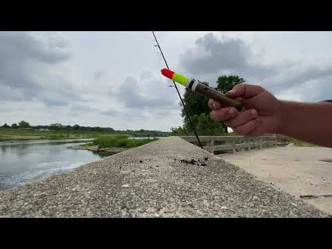 Fishing the Great Miami River at the Hamilton high (new) Dam.