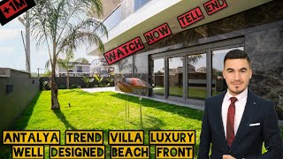 Antalya luxury villa  tour inside  trending villa in turkey beach front 🌴 #antal