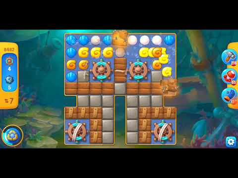 Fishdom. 8482 level no boosters and diamonds. 14 moves