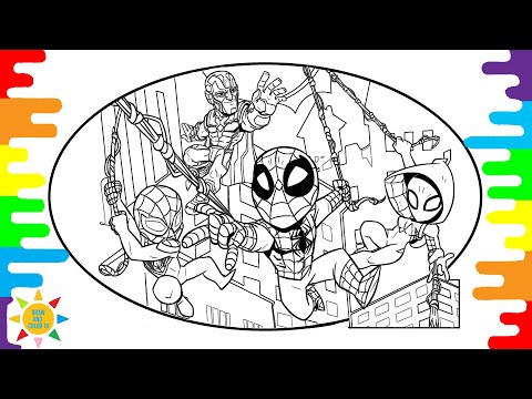 SPIDEY TEAM Coloring Pages | Marvel's Spidey and His Amazing Friends Coloring Pages | Coloring Pages