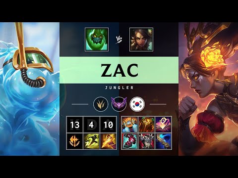 Zac Jungle vs Nidalee - KR Master Patch 25.12