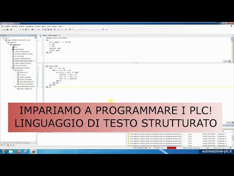 Programmazione PLC in linguaggio di testo strutturato ST: esempio
