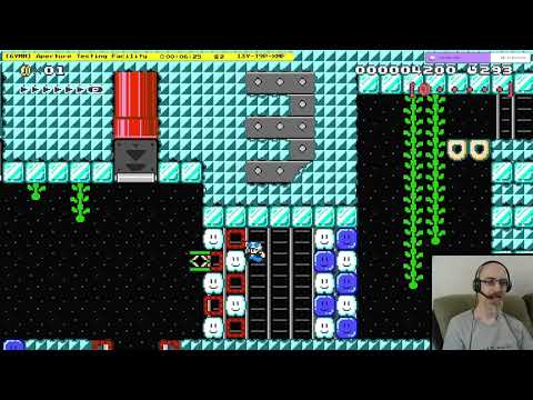 [6YMM] Aperture Testing Facility by nabuz / 13Y-T9P-XMF / Mario Maker 2 Puzzle solution