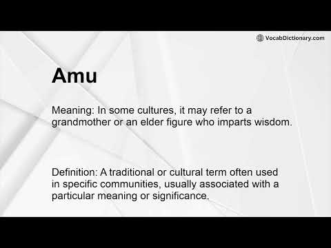 Amu Meaning