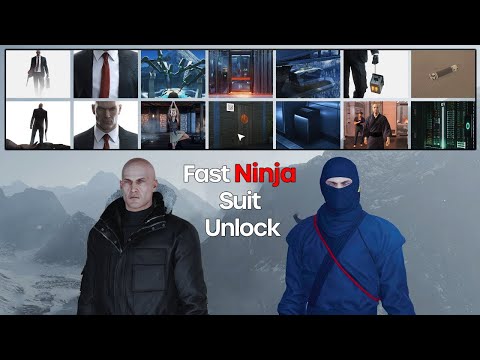 HITMAN Fast Ninja Suit Unlock - 12 Challenges in a Row | Suit Only
