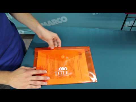 Velcro® Closure Translucent Portfolio - One-Color Imprint
