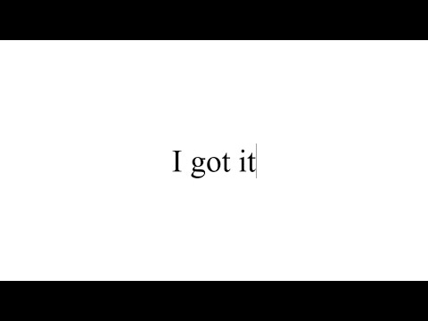 I got it - Short Film