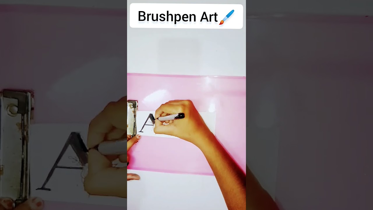 Floral Alphabet A&R😍🌈 #shorts #ytshorts #brushpen #art #calligraphy #drawing #aesthetic #creative