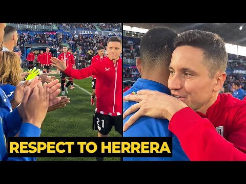 Ander Herrera showed his respect for Mason Greenwood by giving a hug during last night match