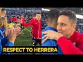 Ander Herrera showed his respect for Mason Greenwood by giving a hug during last night match