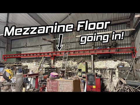 Mezzanine Floor steel going in! Part 3