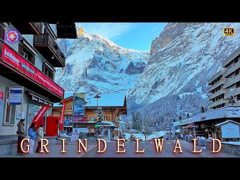 Grindelwald ✨ FIRST Snow CLIFF WALK High snowy mountains 4K  Jungfrau Region SWITZERLAND