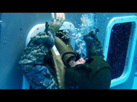 Water SURVIVAL SKILLS! (U.S Marines learn how to survive a WATERY HELICOPTER CRASH!)