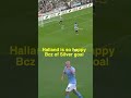 Erling Haaland's reaction to Kevin De Bruyne's pass vs Newcastle