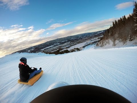 Sledding in Olympic park - Kjelkekjøring Lillehammer
