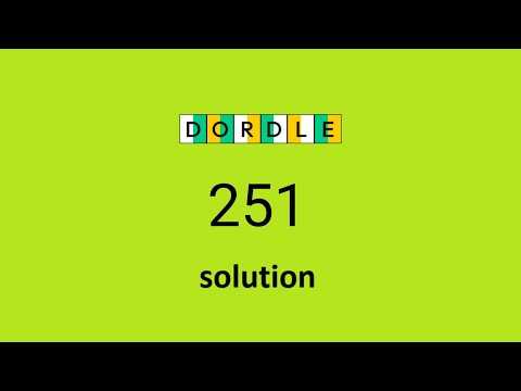 Dordle 251 solution - 2nd October 2022