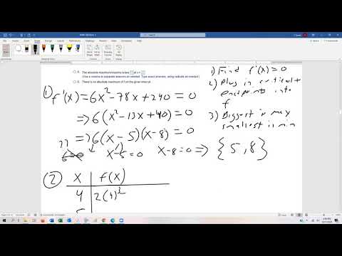 4 1 3 Math 203 Maximum and Minimum Values of Functions