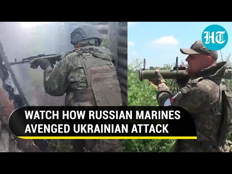 Russian Marines Storm Ukrainian Army Trenches in Novodonetsk | Daring Attack Caught On Cam