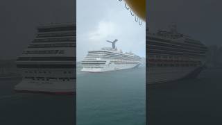 Carnival Sunrise rainy Miami departure! #carnivalcruise #carnivalsunrise #cruise #cruiseship #miami
