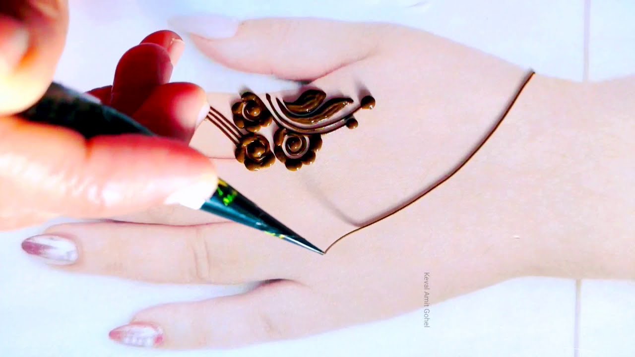 simple mehndi design for beginners by kevai amit gohel