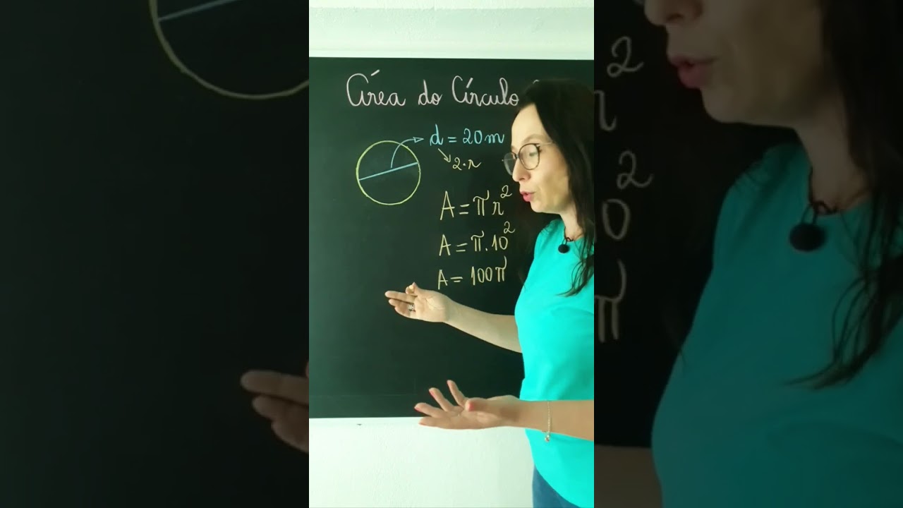 Como calcular a área de um círculo? @professoraangelamatematica #geometria #area