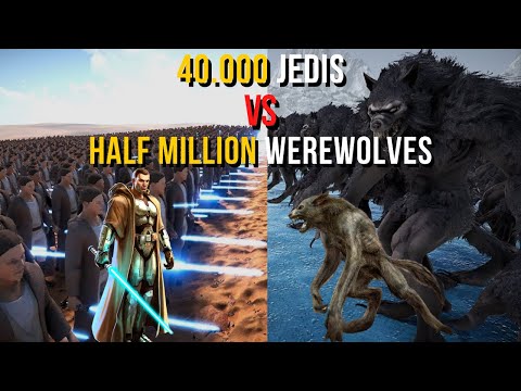 40.000 Jedi Knights vs 500.000 Werewolves - Ultimate Epic Battle Simulator 2 | UEBS 2