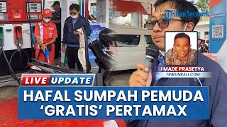 SPBU Sudirman Jembrana  Bagi-bagi 2 Liter BBM Pertamax Gratis, Warga Wajib Hafal Ikrar Sumpah Pemuda