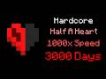 I Beat Hardcore Minecraft At 1000x Speed On Half A Heart