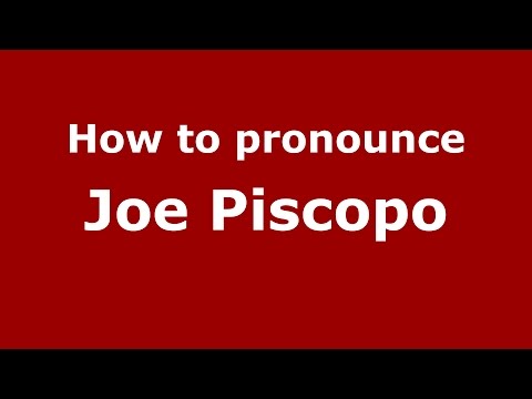 How to pronounce Joe Piscopo (American English/US) - PronounceNames.com
