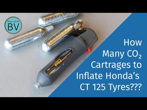 Bikervation - Honda CT125 Hunter Cub how many 16g CO₂ Cartridges does it take to inflate the tyre?